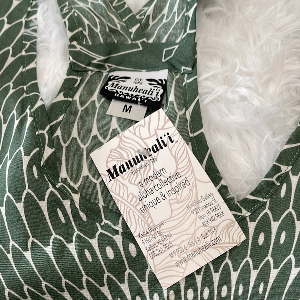 NWT Manuhealii Flyaway Tank Pineapple Agave M - Picture 3 of 5